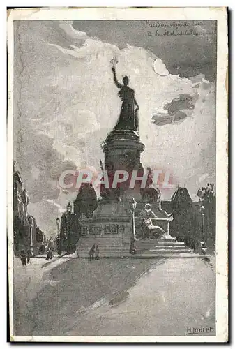 Cartes postales Paris Statue de la Republique