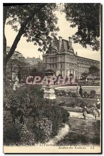 Cartes postales Paris Le Pavillon de Rohan et les Jardins des Tuileries