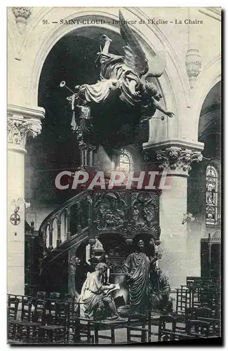 Ansichtskarte AK Saint Cloud Interieur de L Eglise La Chaire