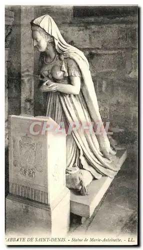 Cartes postales Saint Denis Statue de Marie Marie Antoinette Abbaye
