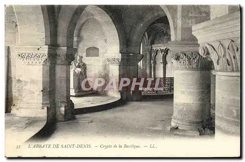 Ansichtskarte AK Saint Denis Crypte de la Basilique Abbaye