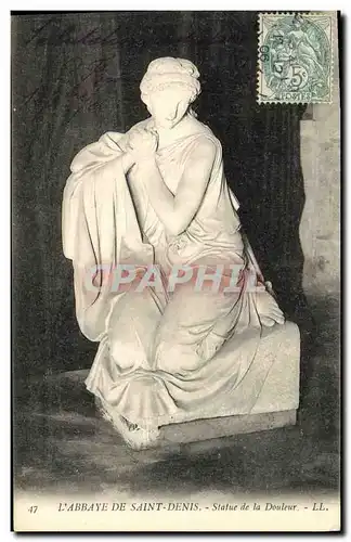 Cartes postales Abbaye De Saint Denis Statue de la douleur