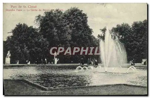 Cartes postales Saint Cloud Parc Grandes eaux La gerbe du bassin des 24 jets