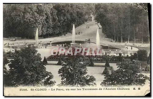 Cartes postales Saint Cloud Le Parc Vu Sur les Terrasses de L Ancien Chateau