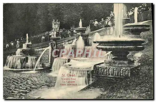 Ansichtskarte AK Saint Cloud Les Grandes Eaux La cascade Partie inferieure