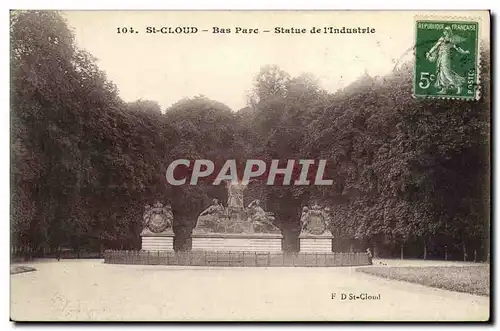 Cartes postales Saint Cloud Bas Parc Statue de L Industrie