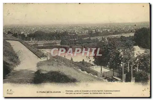 Cartes postales Saint Cloud Parc Panorama Jardin du Trocadero
