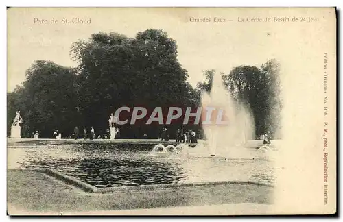 Ansichtskarte AK Saint Cloud Grandes Eaux La gerbe du bassin des 24 jets