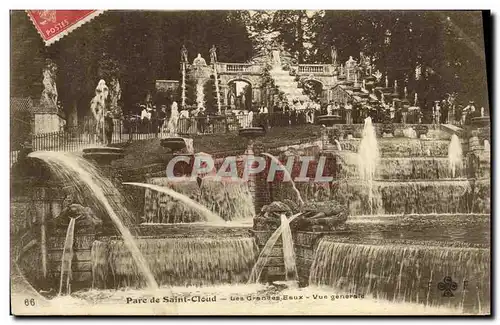 Ansichtskarte AK Saint Cloud Grandes Eaux Vue Generale de la Cascade