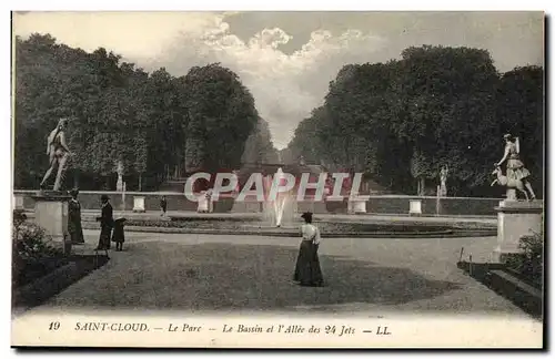 Cartes postales Saint Cloud Le Parc Le Bassin et L Allee des 24 jets