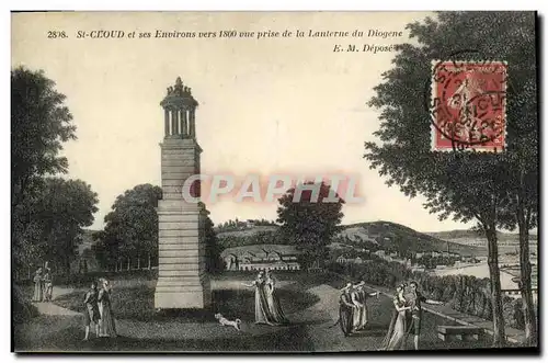 Cartes postales St Cloud et ses Environs Vers 1800 Vue Prise de la Lanterne du Diogene
