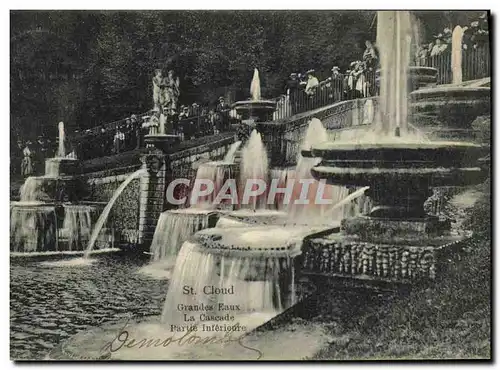 Cartes postales St Cloud Grandes Eaux La Cascade Partie Inferieure