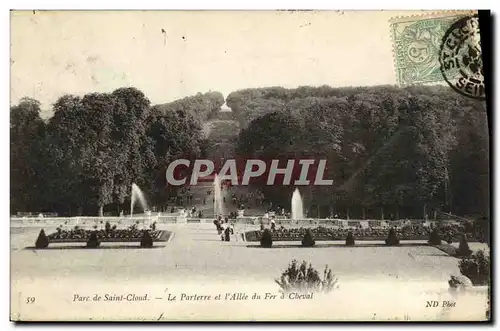 Cartes postales St Cloud Le Parterre et L Allee du Fer a Cheval