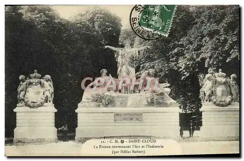 Cartes postales St Cloud La France Couronnant l Art et l industrie Helias Robert