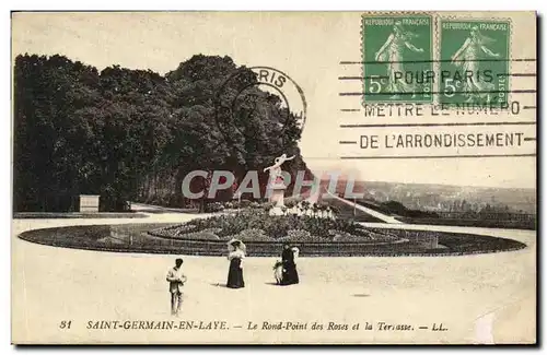 Cartes postales Saint Germain En Laye Le Rond Point des Roses et la Terreasse