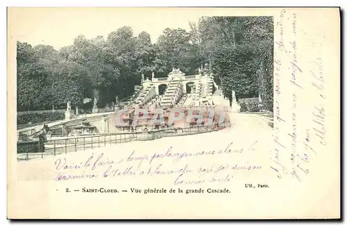 Cartes postales Saint Cloud Vue Generale de la Grande Cascade