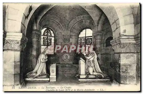 Cartes postales Saint Denis La Basilique La Crypte Chapelle de Louis XVI et de Marie Antoinette