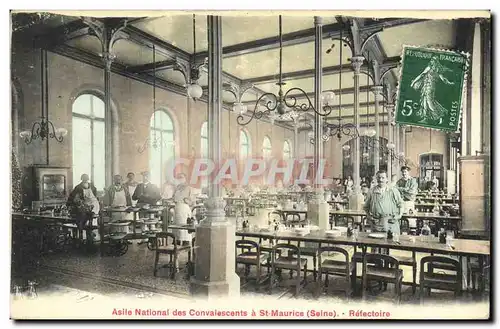 Cartes postales Saint Maurice Asile National des Convalescents Refectoire TOP