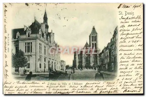 Cartes postales Saint Denis L hotel de ville et l abbaye