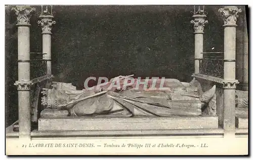 Cartes postales Abbaye De Saint Denis Tombeau de Philippe III et d Isabelle d Aragon