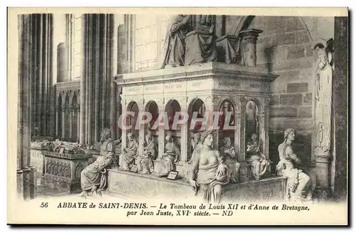 Cartes postales Abbaye De Saint Denis Tombeau de Louis et d Anne de Bretagne par Jean Juste