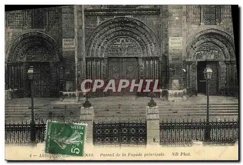 Cartes postales Abbaye De Saint Denis Portail de La Facade Principale
