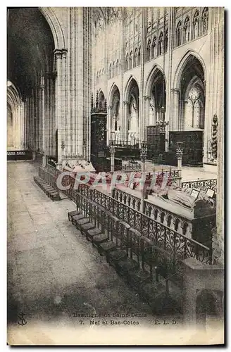 Ansichtskarte AK Abbaye De Saint Denis Basilique Nef et bas cotes