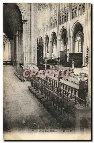 Cartes postales Abbaye De Saint Denis Basilique Nef et bas cotes