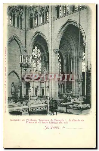 Ansichtskarte AK Abbaye De Saint Denis Interieur Tombeau de Francois 1er de Claude de France et de leurs enfants