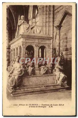 Cartes postales Abbaye De Saint Denis Tombeau de Louis XII et D Anne de Bretagne