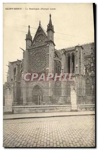 Ansichtskarte AK Abbaye De Saint Denis La Basilique Portail Nord