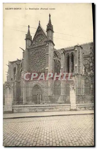 Cartes postales Abbaye De Saint Denis La Basilique Portail Nord