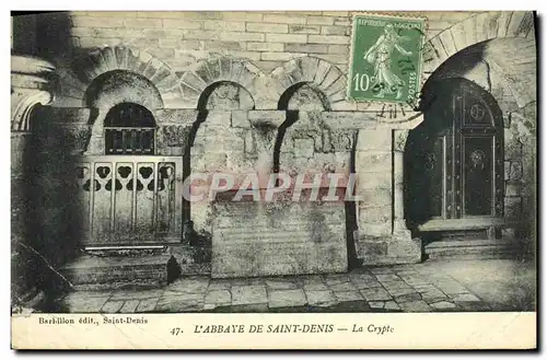 Ansichtskarte AK Abbaye De Saint Denis La Crypte