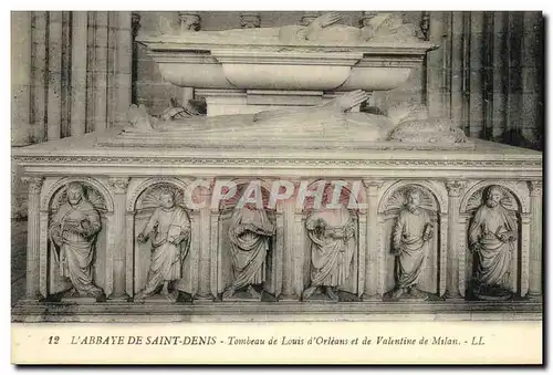Cartes postales Abbaye De Saint Denis Tombeau de Louis d Orleans et de Valentine de Milan