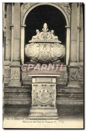 Ansichtskarte AK Abbaye De Saint Denis Monument du Coeur de Francois 1er