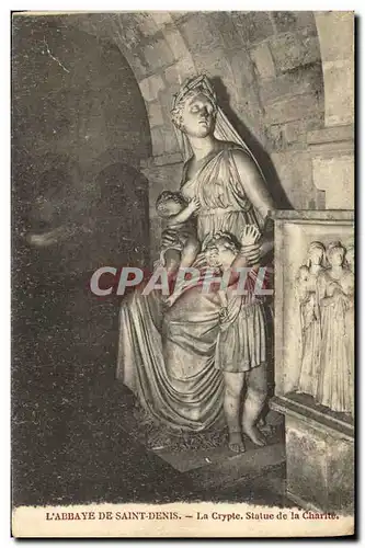 Cartes postales Abbaye De Saint Denis La Crypte Statue de la Charite