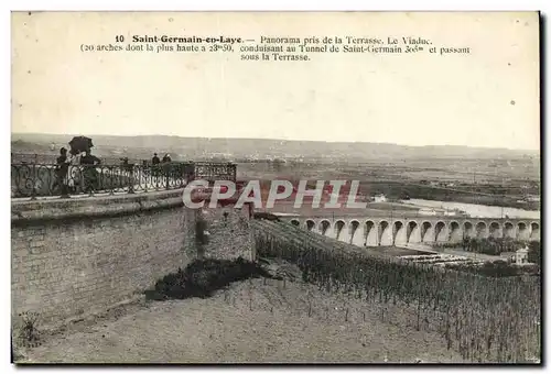 Cartes postales Saint Germain en Laye Panorama Pris de la Terrasse Le Viaduc