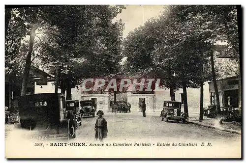 Cartes postales Saint Ouen Avenue du Cimetiere Parisien Entree du Cimetiere