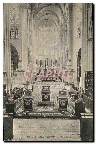 Cartes postales L Abbaye De Saint Denis Le Choeur