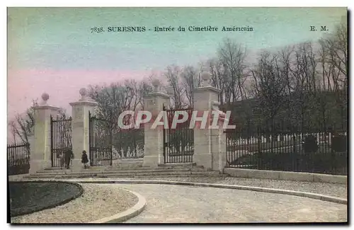 Cartes postales Suresnes Entree du Cimetiere Americain