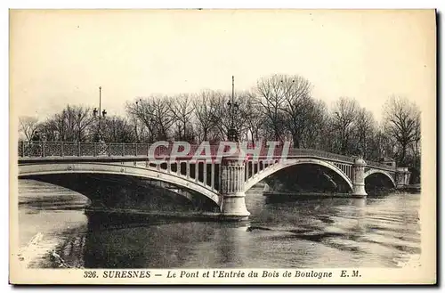 Ansichtskarte AK suresnes Le Pont et l Entree du Bois de Boulogne