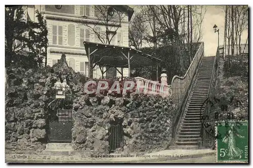 Ansichtskarte AK Suresnes Escalier rustique conduisant a la gare