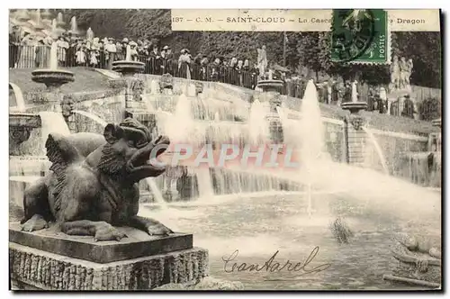 Cartes postales Saint Cloud Grandes Eaux La cascade du Dragon