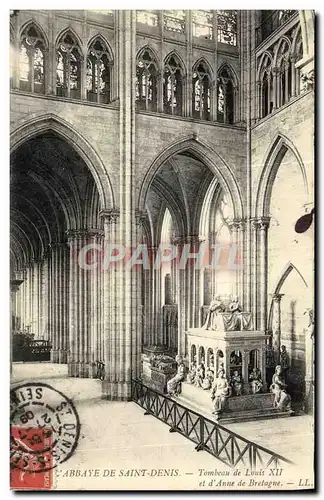 Cartes postales Saint Denis Tombeau de Louis XII et d Anne de Bretagne Abbaye