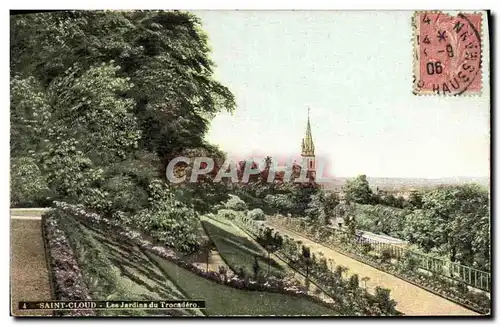 Cartes postales Saint Cloud Les jardins du Trocadero