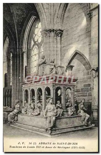 Cartes postales Abbaye de Saint Denis Tombeau de Louis XII et d Anne de Bretagne