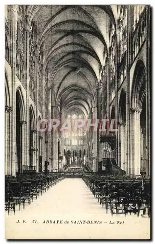 Cartes postales Abbaye de Saint Denis La nef