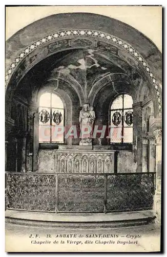 Cartes postales Abbaye de Saint Denis Crypte Chapelle de la Vierge dite Chapelle Dagobert