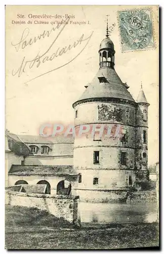 Cartes postales Ste Genevieve des Bois Detail du chateau qu habita Francois 1er