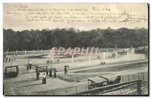 Cartes postales St Cloud Grande Eaux du Parc Le Bassin des Vingt Quatre jets